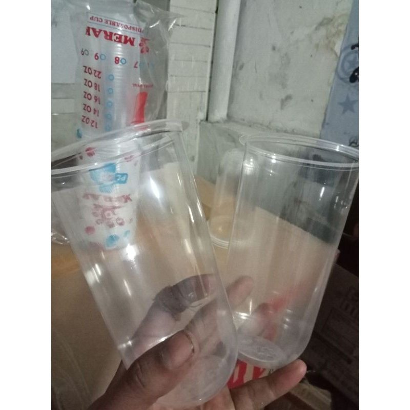 GELAS CUP 22 OZ OVAL  8GRAM MEREK MERAK ISI 1000 PCS