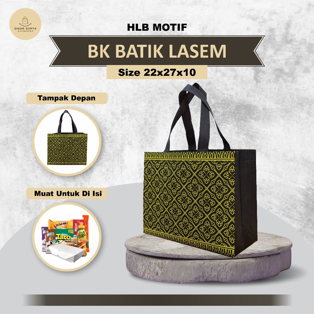 

Tas Spundbond Souvenir Pengajian | Tas Souvenir Yasin Dan Tahlil | Goodie Bag Tahlilan Batik Lasem 22X27X10