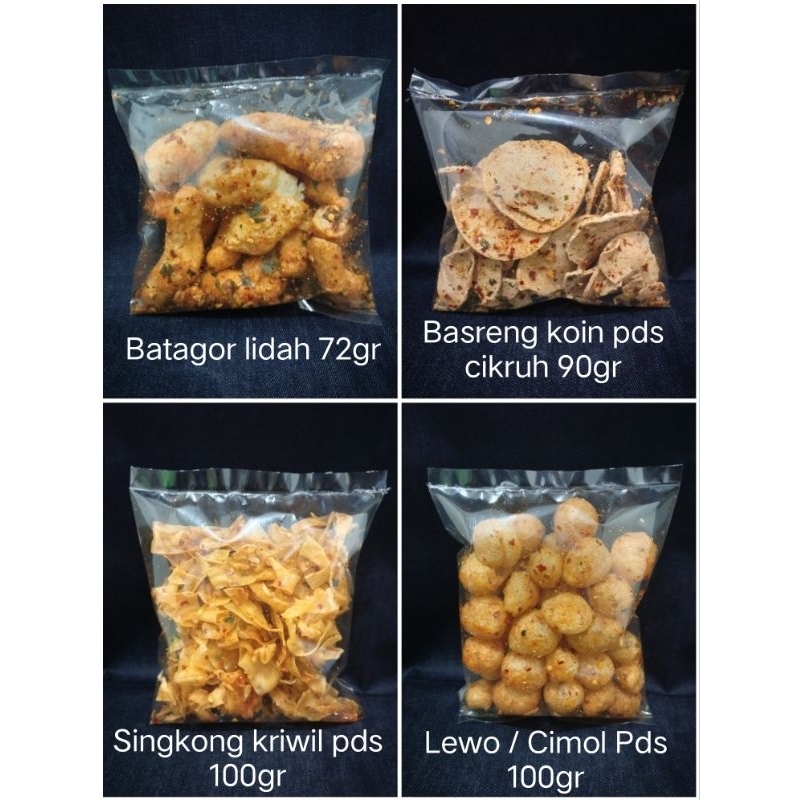 

snack keripik singkong basreng cimol batagor