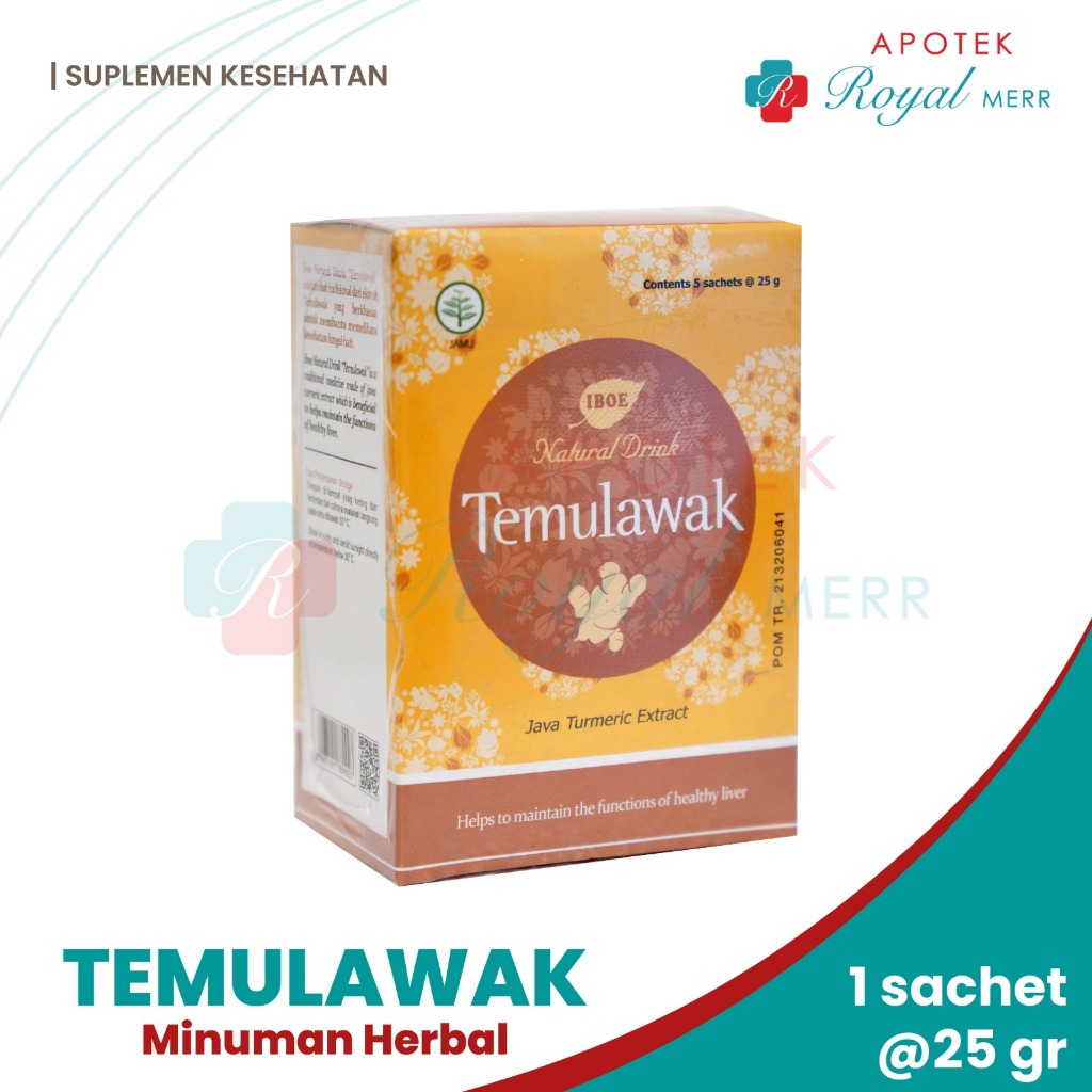 

IBOE NATURAL DRINK TEMULAWAK BOX ISI 5 SACHET Untuk Memelihara Kesehatan Fungsi Hati