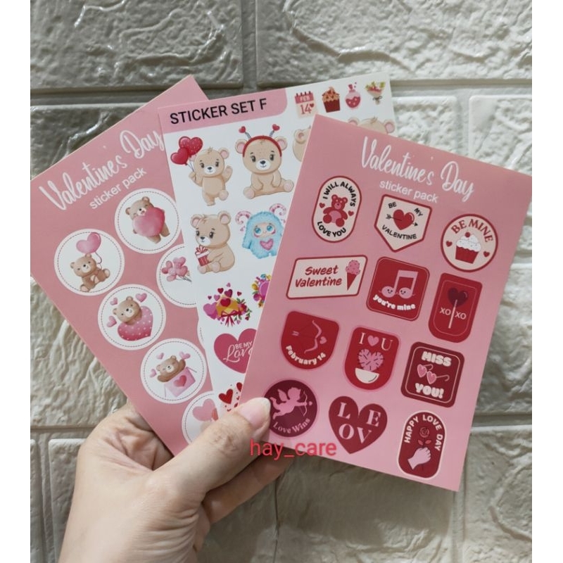 

Stiker Valentine Mix Motif Stiker Kasih Sayang Stiker Hampers