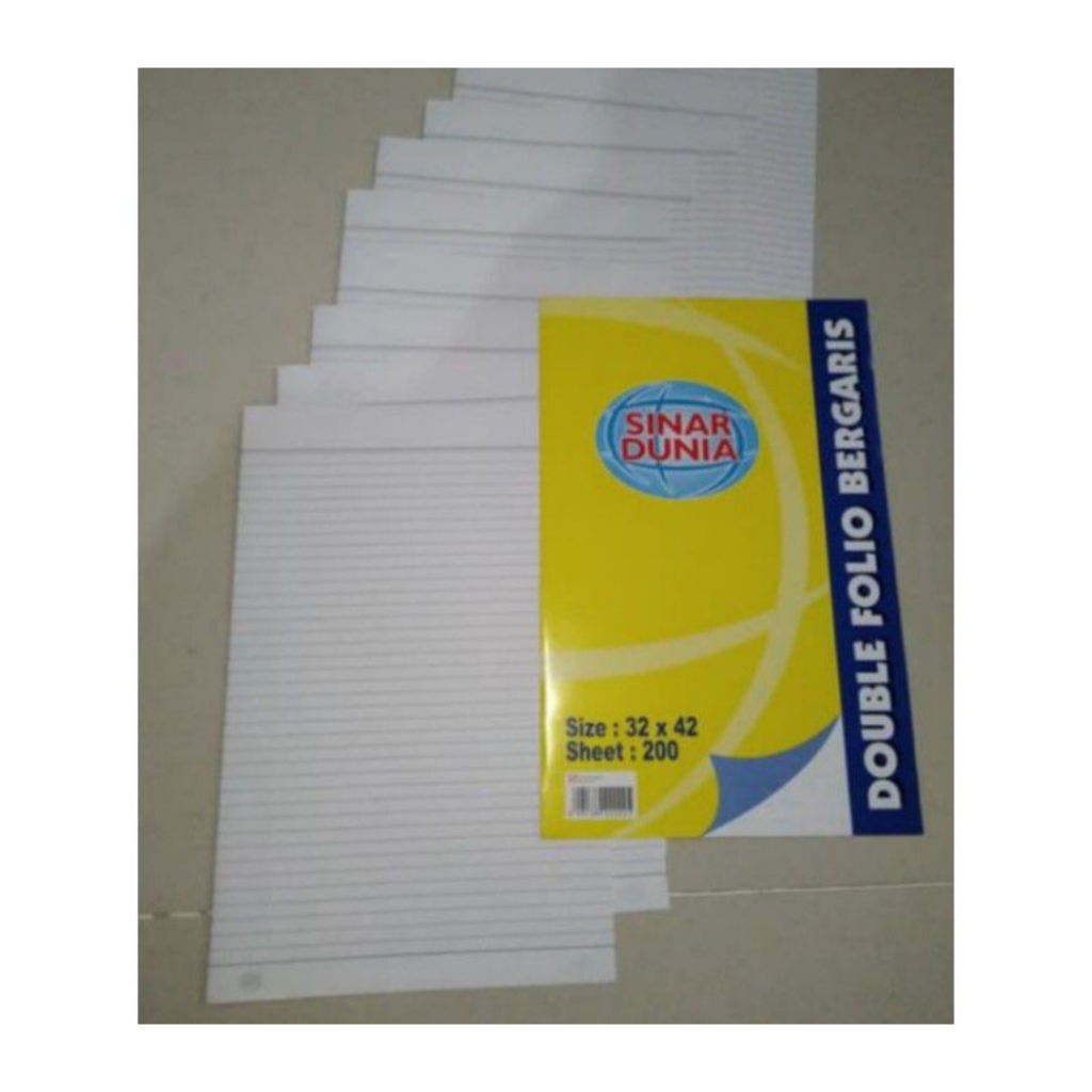 

Kertas Folio Double Garis Sinar Dunia