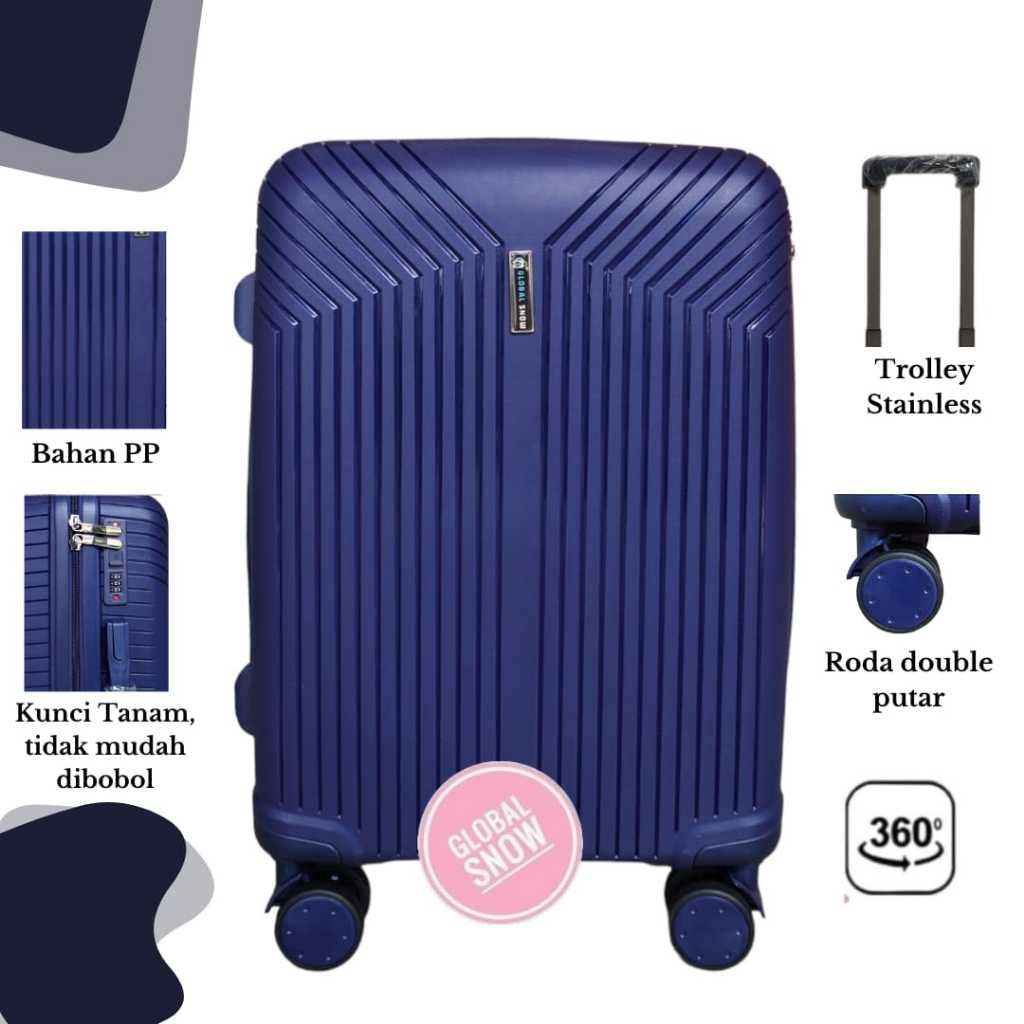 Koper Hardcase PP Ysl Bagsindo size 24 Inch - 9001 / KOPER 24INCH / KOPER BAGASI