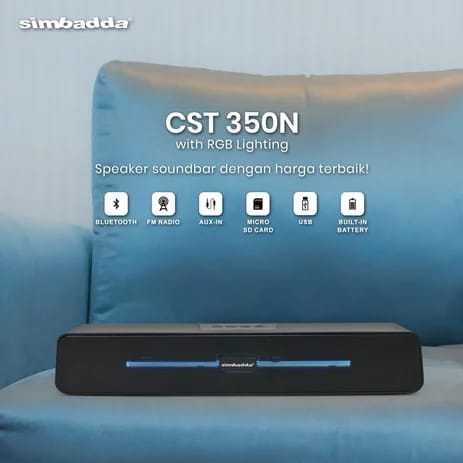 Original Simbadda CST 350N Mini Soundbar - With RGB Lighting