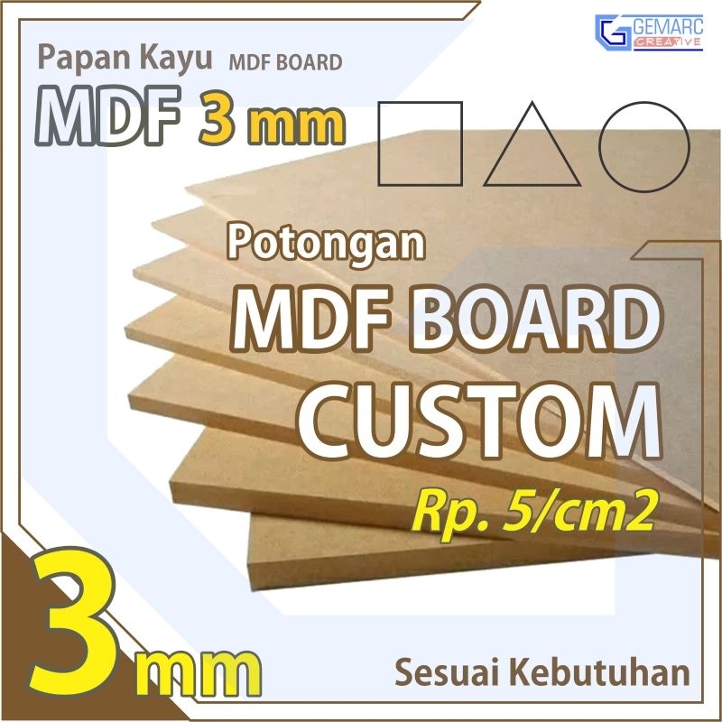 KAYU MDF 3mm CUSTOM