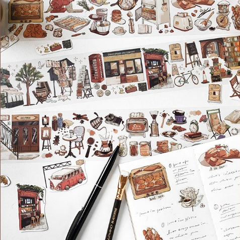 

35cm Deco Sticker Roll untuk Journal Planner atau Stiker Aesthetic DIY Scrap Book ala Vintage European Style
