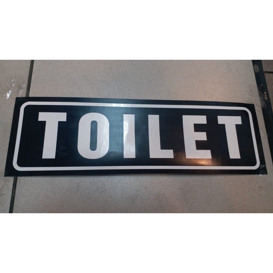 

Sign Sticker Tulisan TOILET Hitam Ukuran 30X10CM Sign Rambu Toilet UK 30x10cm