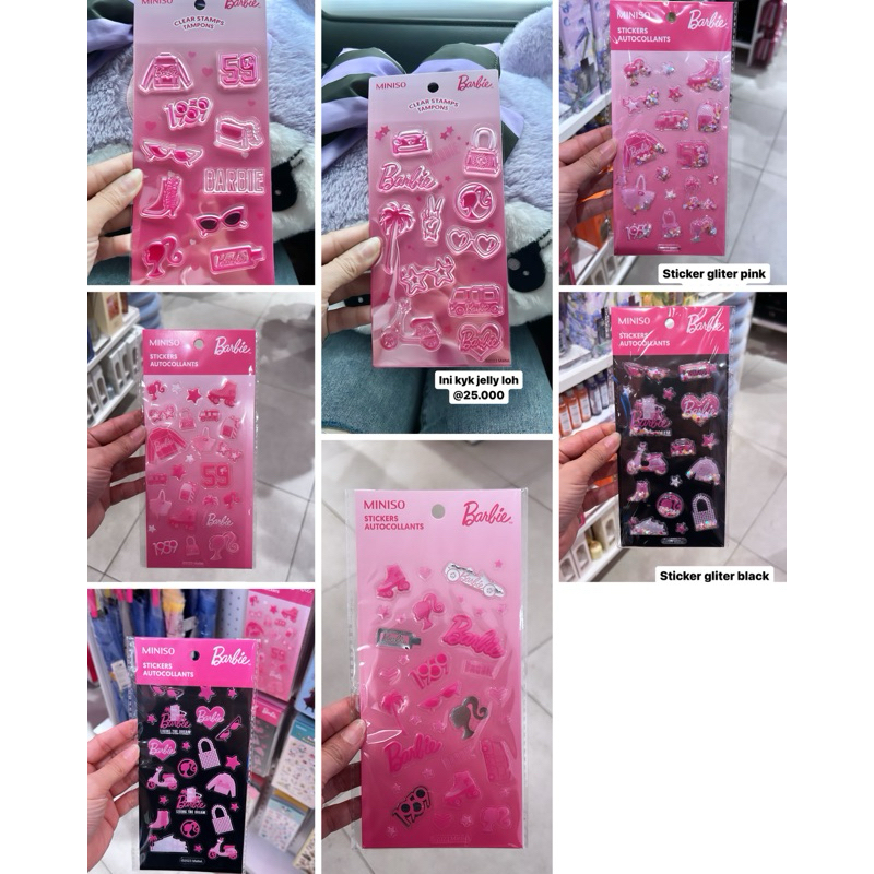 

Sticker Barbie Miniso x Barbie | Sticker Gliter Barbie