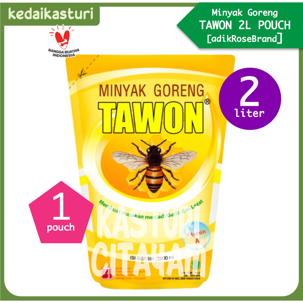 

Tawon 2 Liter Minyak Goreng Rose Brand - 1 Pouch