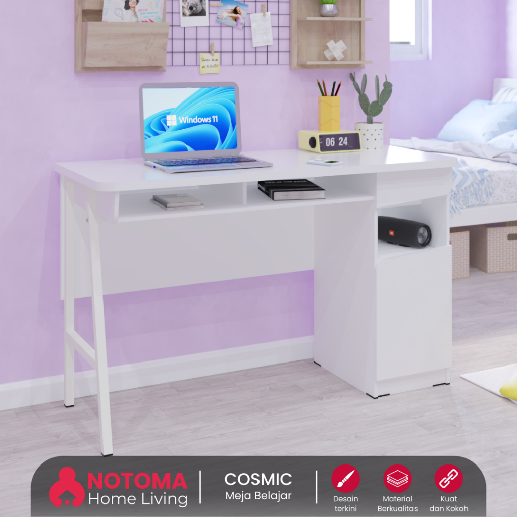 Meja belajar kaki besi Meja belajar anti air minimalis kokoh