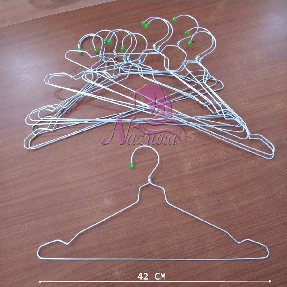 Gantungan Baju Besi JUMBO ● Hanger Baju Besi Chrome ● Jemuran Baju ● Jemuran Laundry Panjang 42 cm