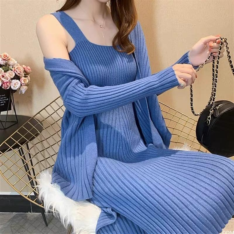 NAJWA - SET SESILIA DRESS KNIT + CARDIGAN HORNET KNIT PREMIUM 29