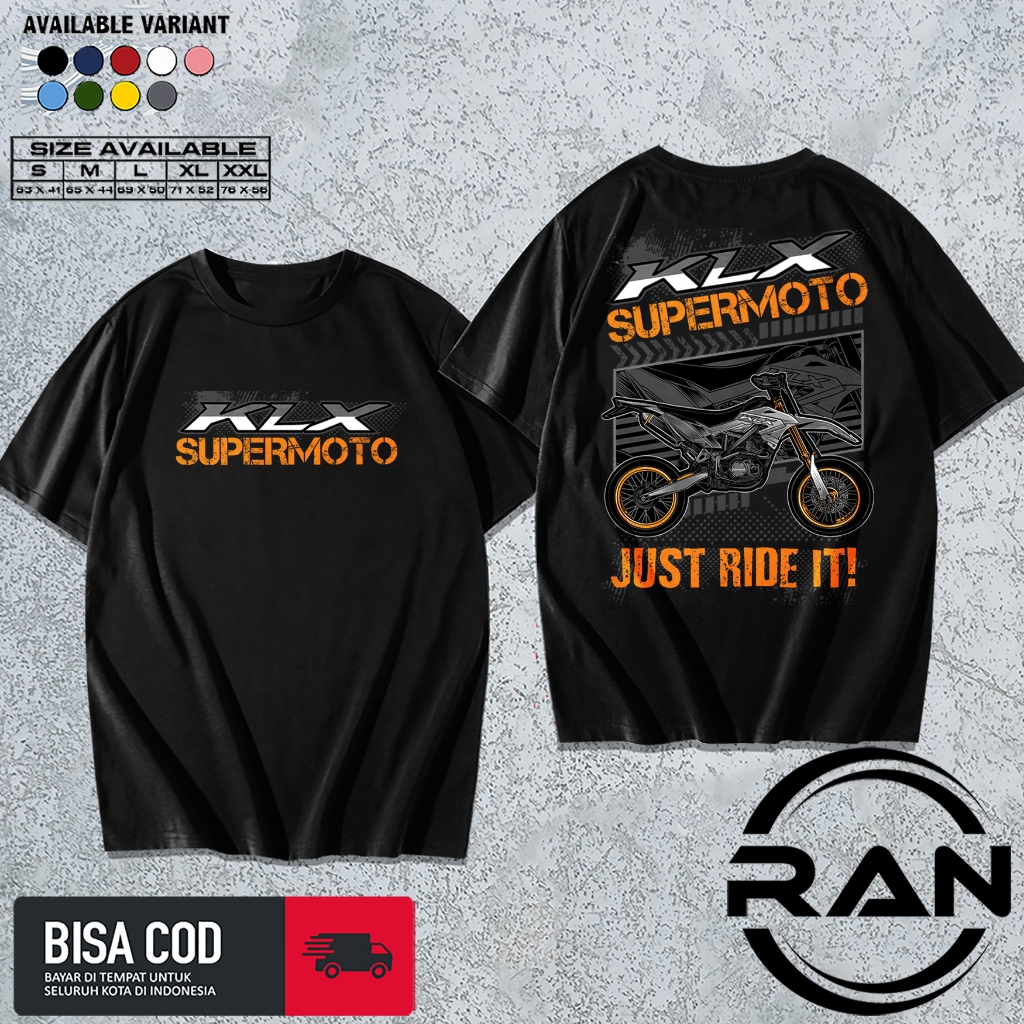 Kaos Racing KLX SUPERMOTO Baju Distro Motor Herex Tshirt Otomotif Pria dan wanita - RAN STORE