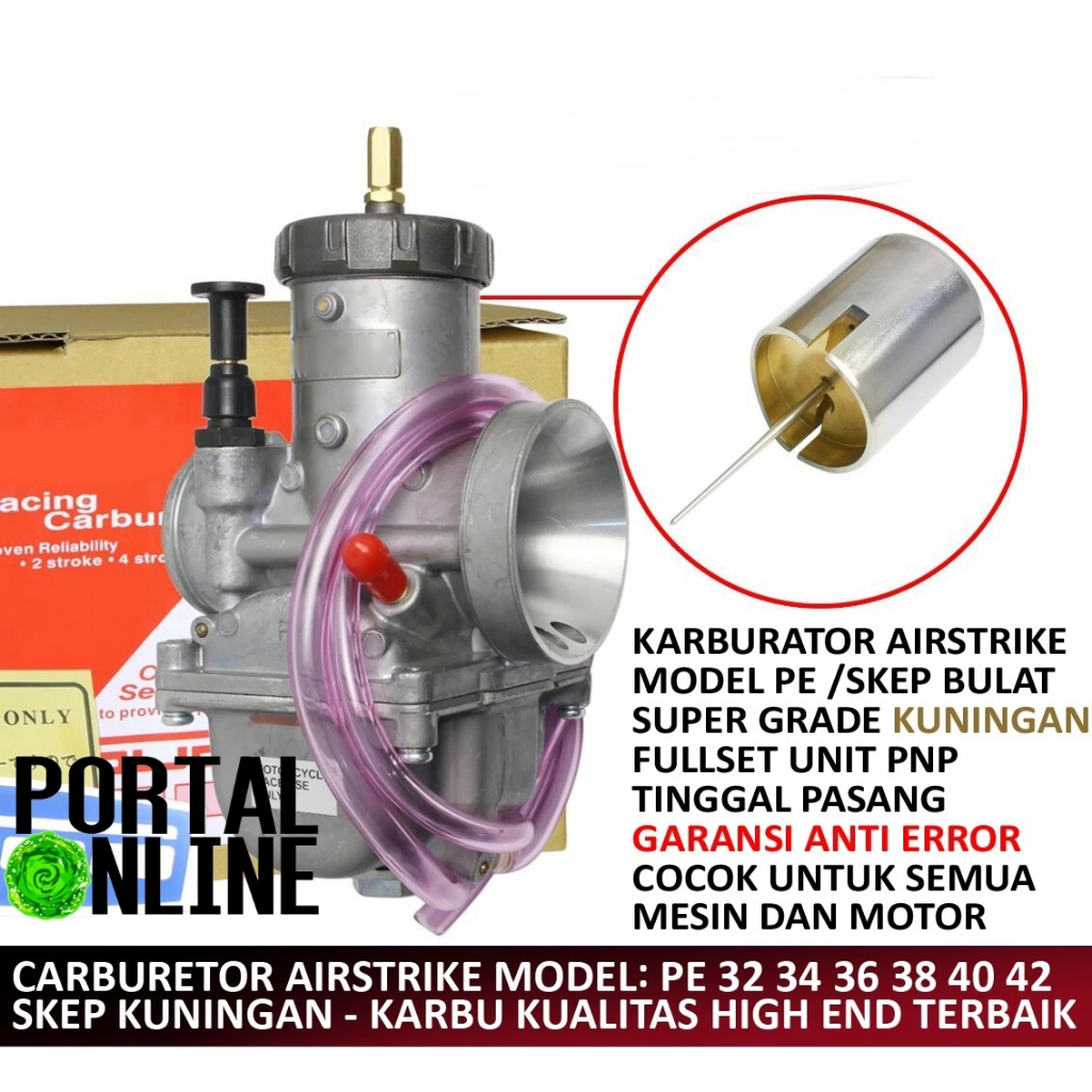 ( BAYAR DI TEMPAT ) KARBURATOR UNIVERSAL PE AIR STRIKE MODEL PE 32 34 36 38 40 42 PE BESAR RACING AI