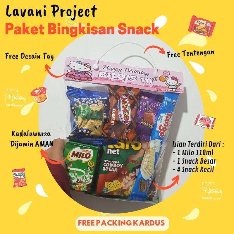 Bingkisan snack ulang tahun anak / paket snack ulang tahun anak/ hampers ulang tahun/ souvenir ulang
