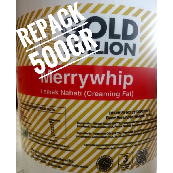 

Miliki Sekarang Mentega Putih Merrywhip repak 5gr Gl Bullin Merry whip 72