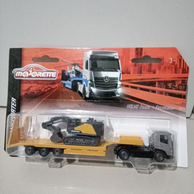 volvo truck vs excavator majorette transporter volvo