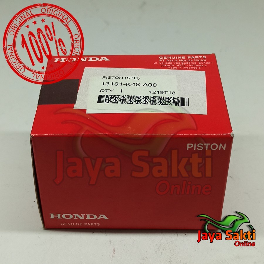 PISTON ONLY UKURAN STANDAR BEAT FI ESP 2014 ASLI HONDA