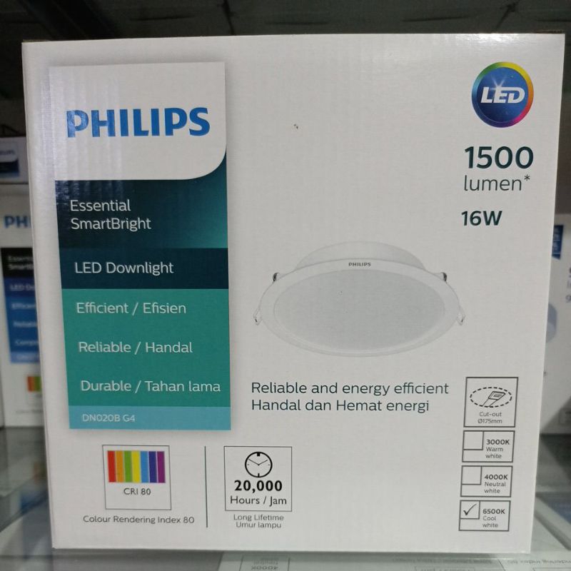 lampu led downlight philips dn020b g4 16w