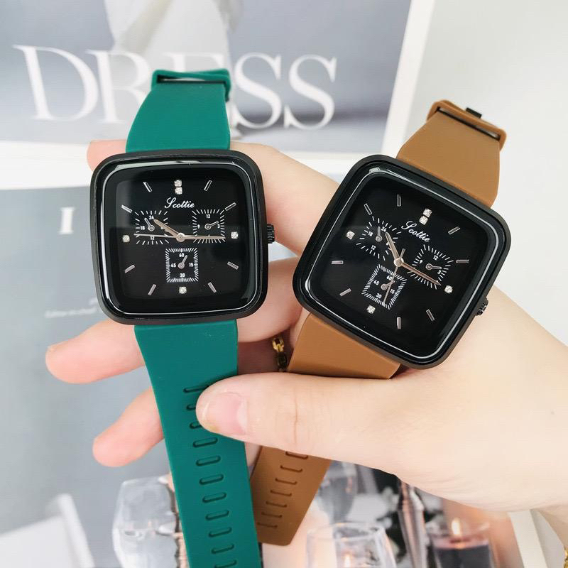 WBS Jam Tangan Pria Wanita Sport Chrono Korea Fashion Quartz Rubber Analog Watch