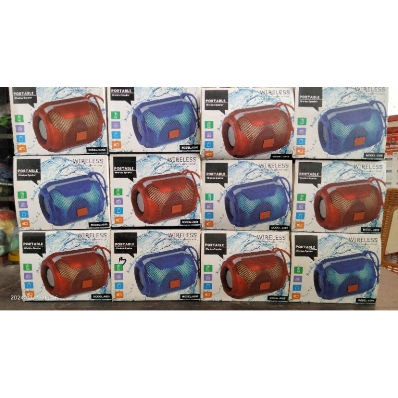 Mini Speaker Bluetooth A005 Wireless lampu LED Super Bass Speaker Aktif