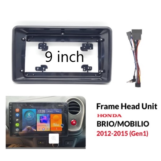 Frame Head Unit Android 9 inch Honda Brio Mobilio 212 w Promo