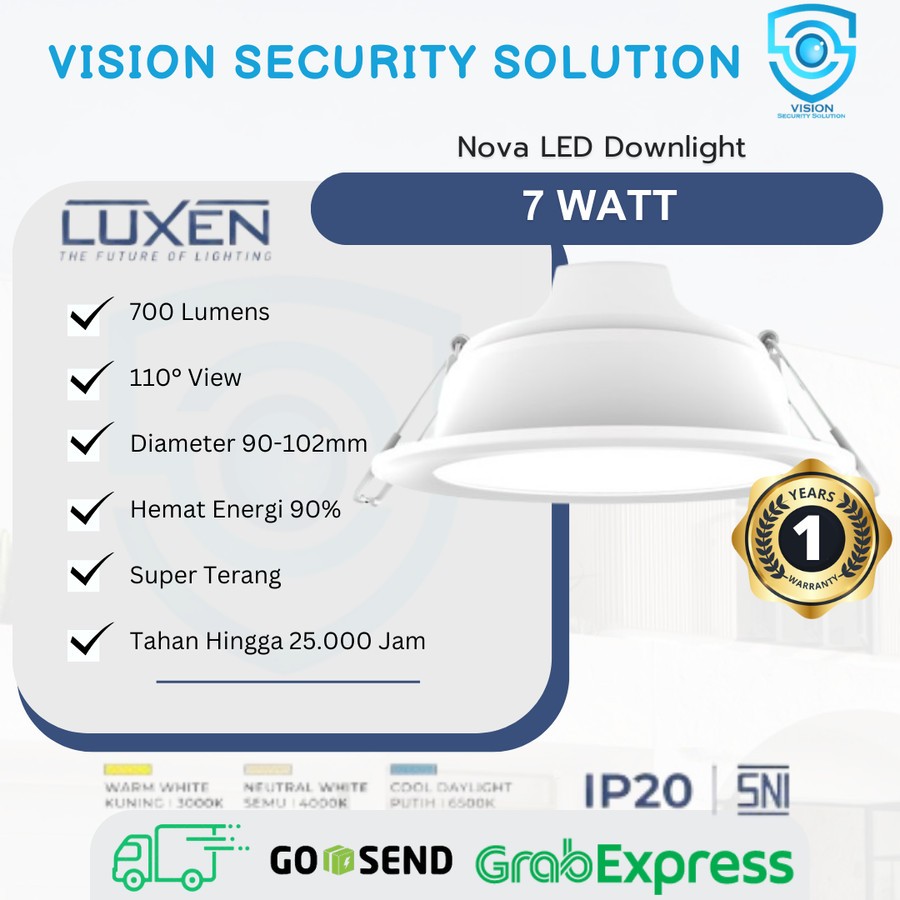 Luxen LED Downlight Nova Series 7 Watt