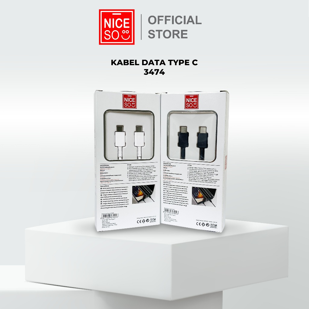 NICESO Official Kabel Data Type-C ke Type-C 3474