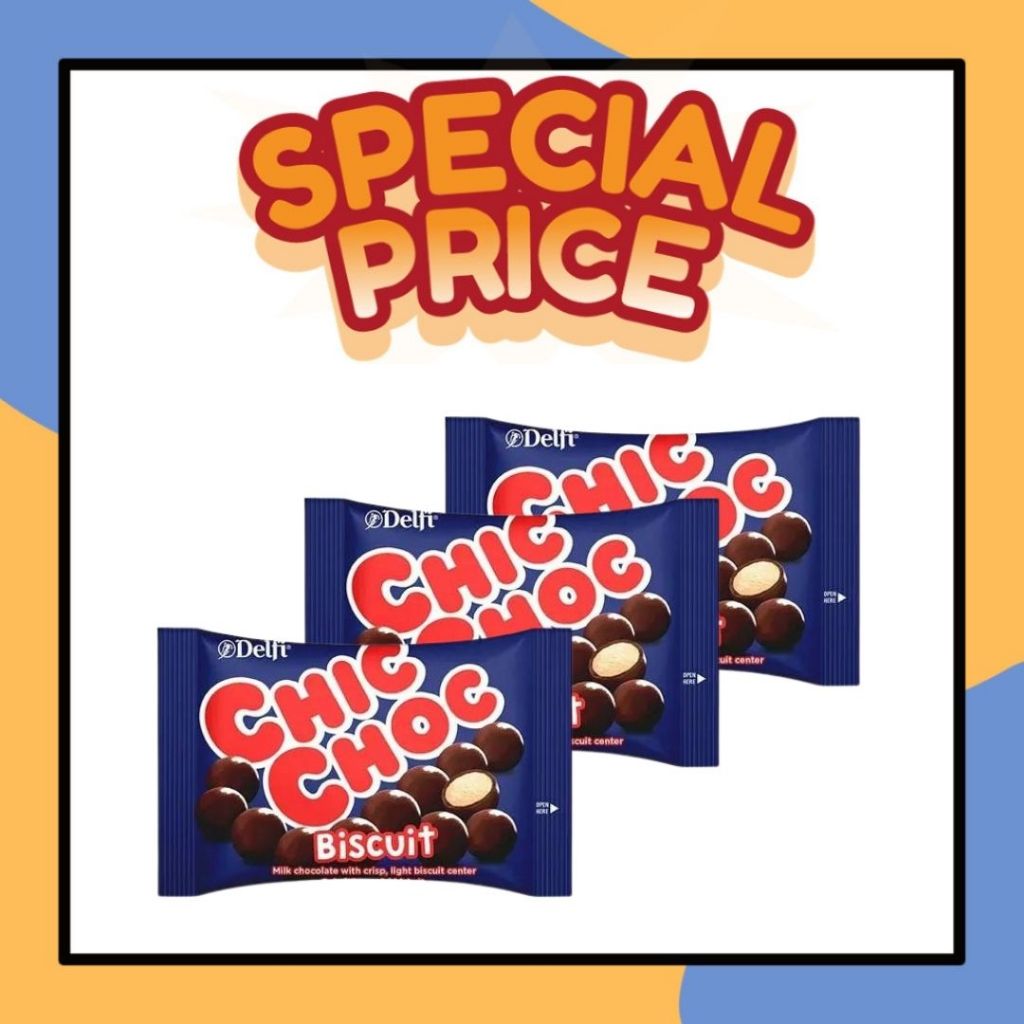 

BUY 2 GET 1 Delfi Chic Choc Biskuit Bola Coklat 36g Milk Chocolate with Crisp Biscuit