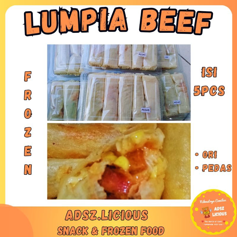

LUMPIA BEEF FROZEN MIX SAYUR ISI 5PCS