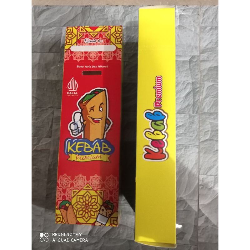 

Kemasan Kebab / Kardus Kebab / Bungkus Kebab / Kemasan Kebab KOTAK ukuran 21x6,5x3,5