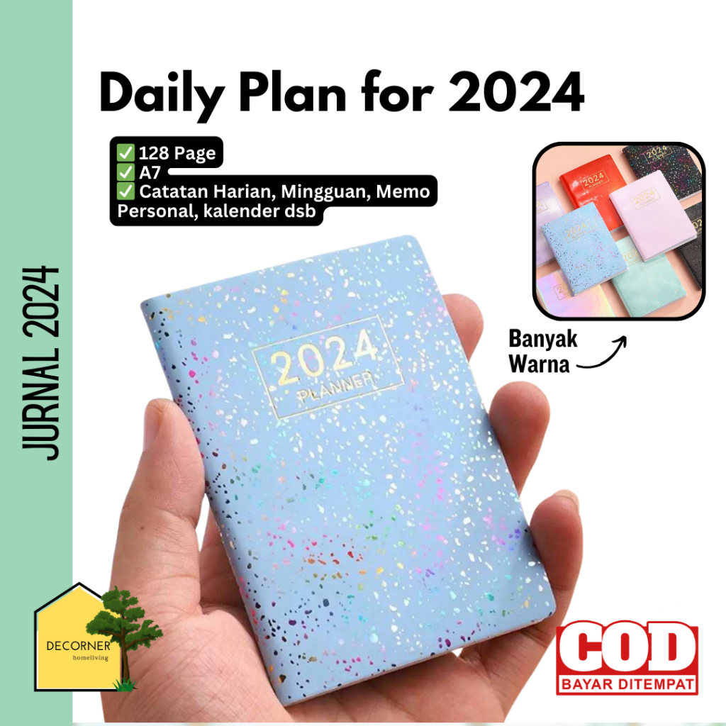 

Buku Catatan 2024 365 Days Cover Glitter A7