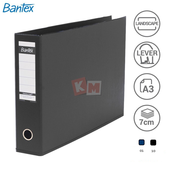 

Ordner Bantex Lever Arch File PVC A3 Landscape 7cm #1468