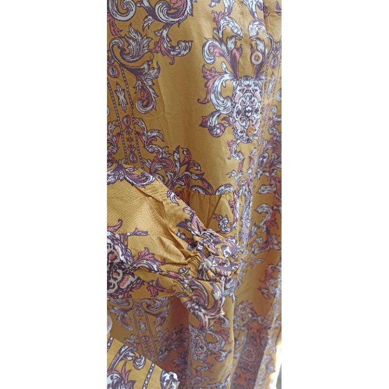 gamis batik model mekar