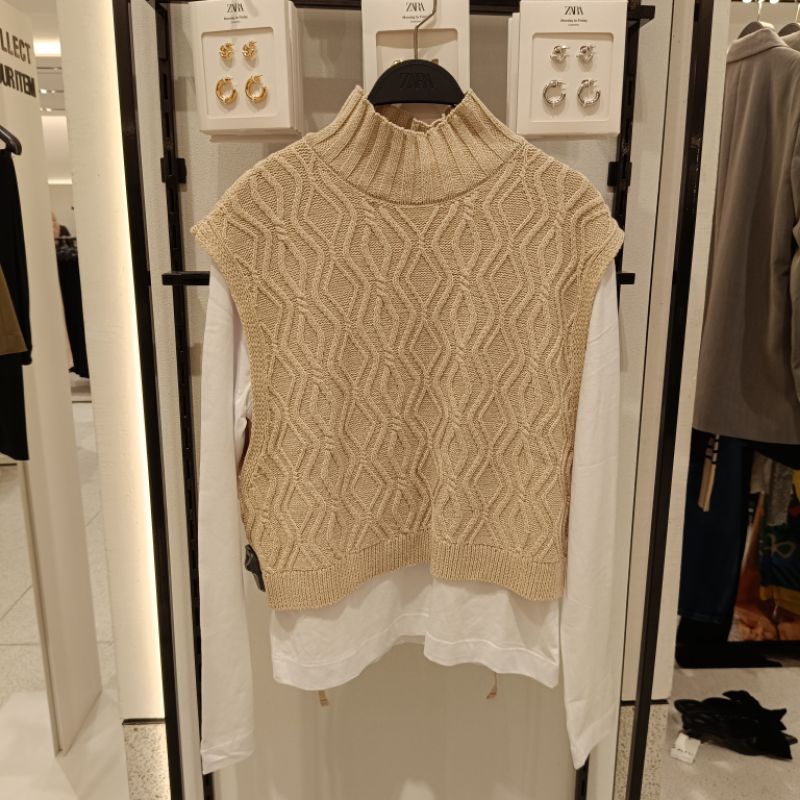 Sweater Rajut Kombinasi ZARA Woman Jastip (jasa titip)