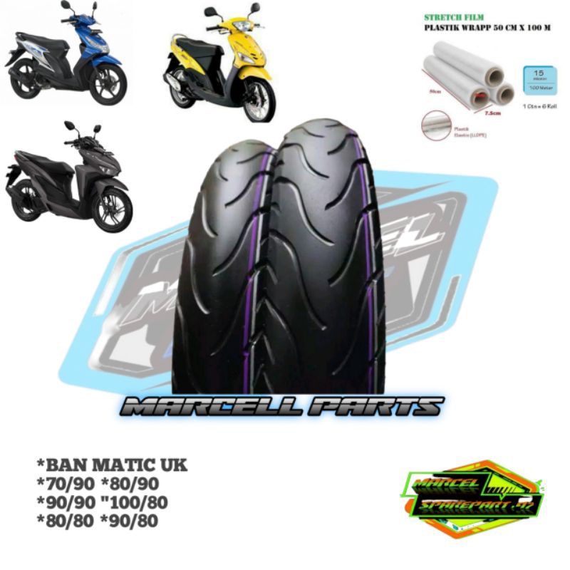 SEPASANG BAN COPOTAN MICHELIN DEPAN BELAKANG UKURAN 80/90 90/90 - 14 BAN COPOTAN MICHELIN UNTUK BEAT
