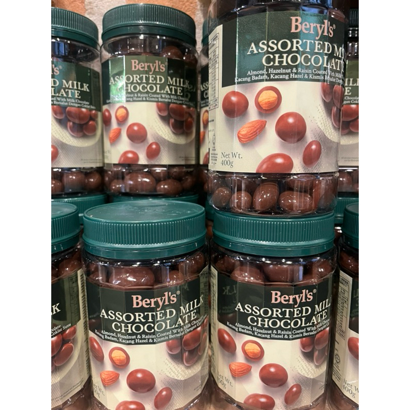 

beryls original hazzelnut choco almond, 450gr, coklat kacang almond