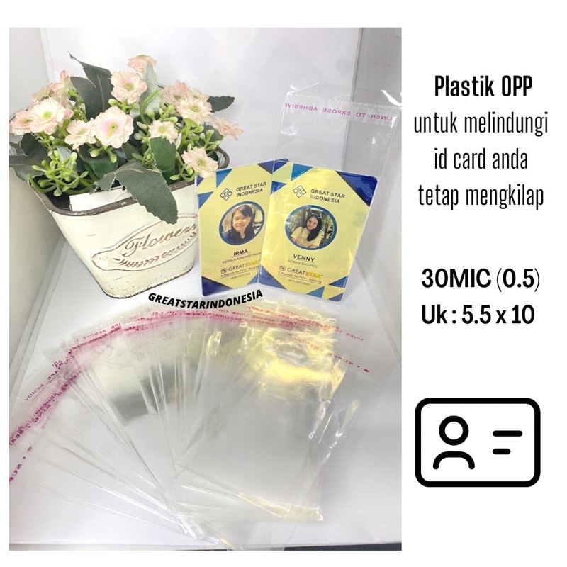 

PLASTIK OPP UNTUK FRAME & ID CARD 100pcs/pack