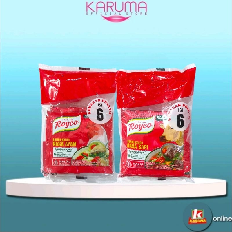 

Royco Bumbu Kaldu Sapi/Ayam isi 6 x @8g