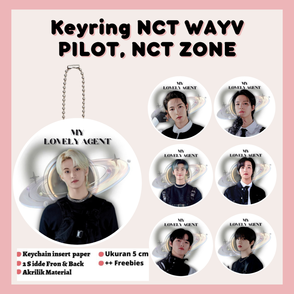 Keychain NCT WAYV My Lovely Agent NCT ZONE / Gantungan Akrilik NCT Wayv Zone