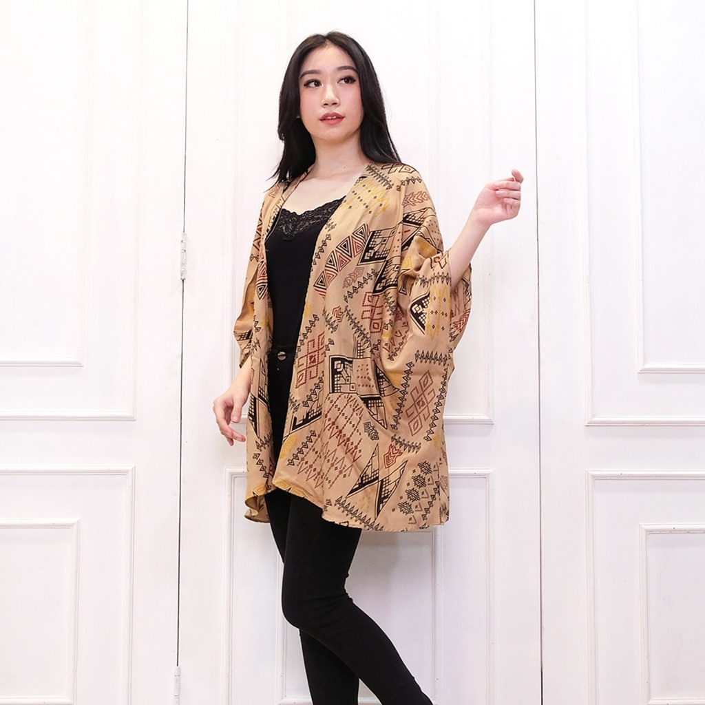 JakartaFashion - cardigan batwing katun rayon adem motif batik songket etnik outer bisa semua ukuran