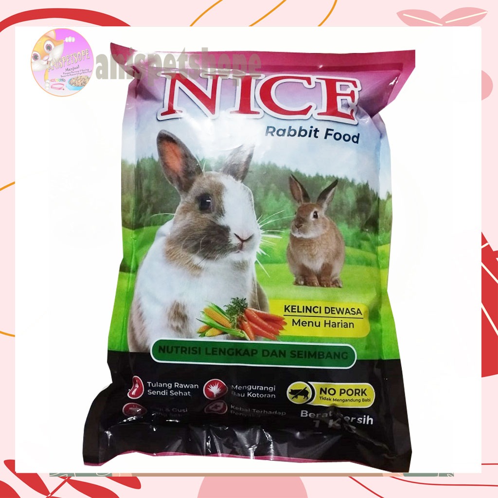 Nice Rabbit 1 Kg Nice Pakan Makanan Kelinci Pur Kelinci