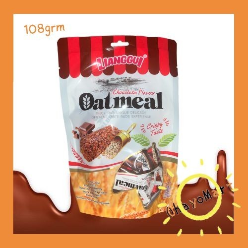 

Lianggui Oatmeal chocolate original / Snack oat bar rasa cokelat 108g