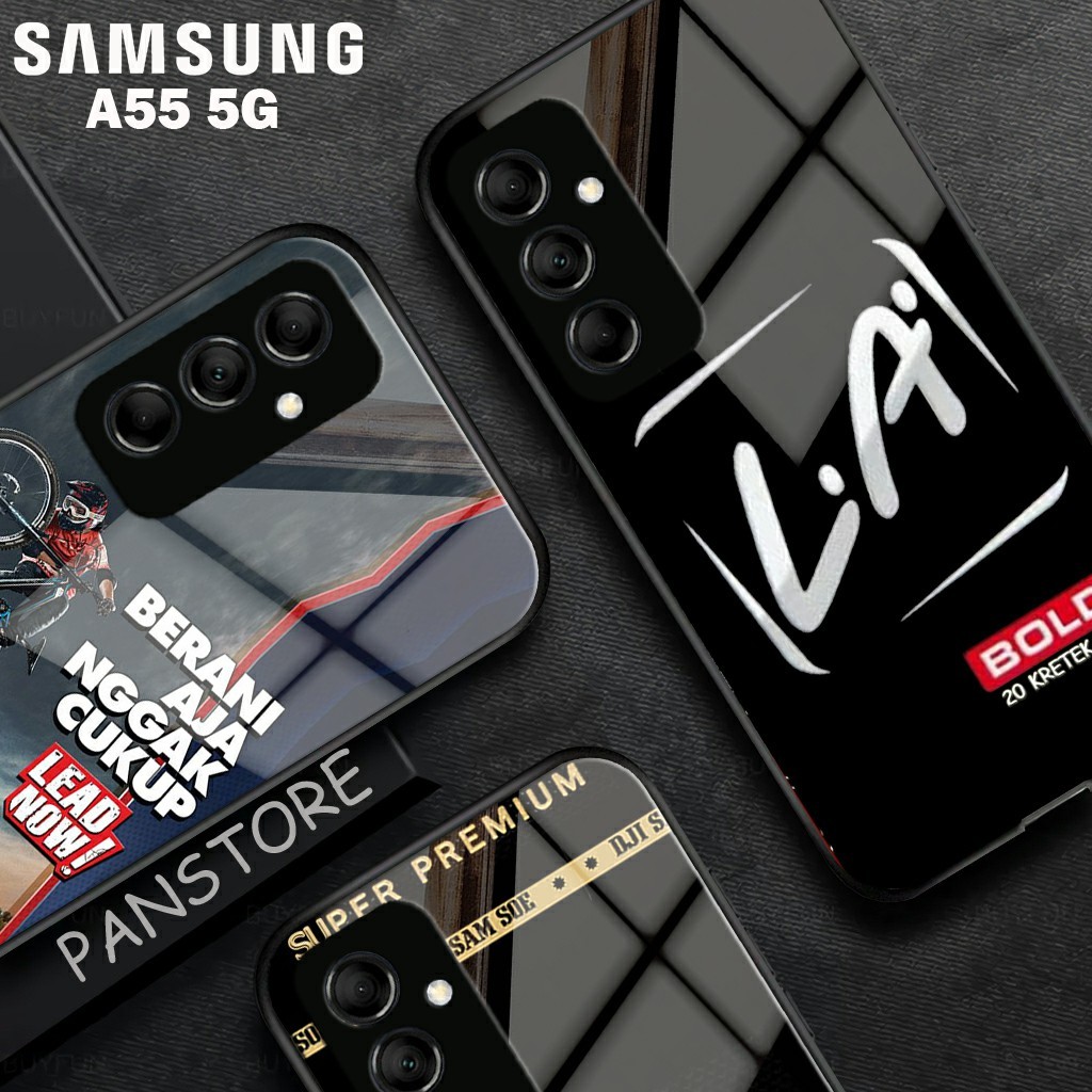 Softcase Glass Kaca Samsung A55 5g Terbaru 2024 [KACA26] Case Samsung A55 5g - Casing  Handphone Red