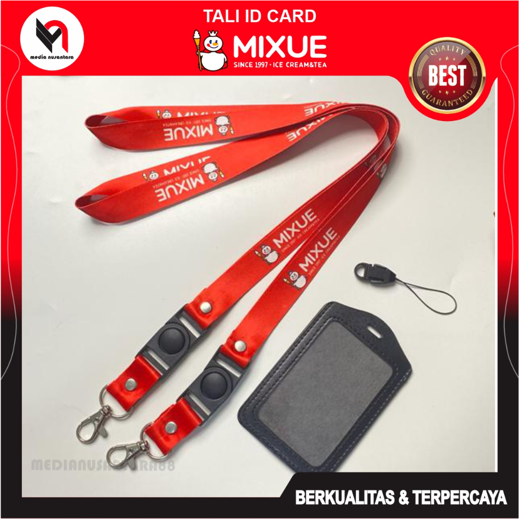 

Tali ID Card MIXUE / Tali Lanyard MIXUE Printing 2 Sisi / Paket Lengkap