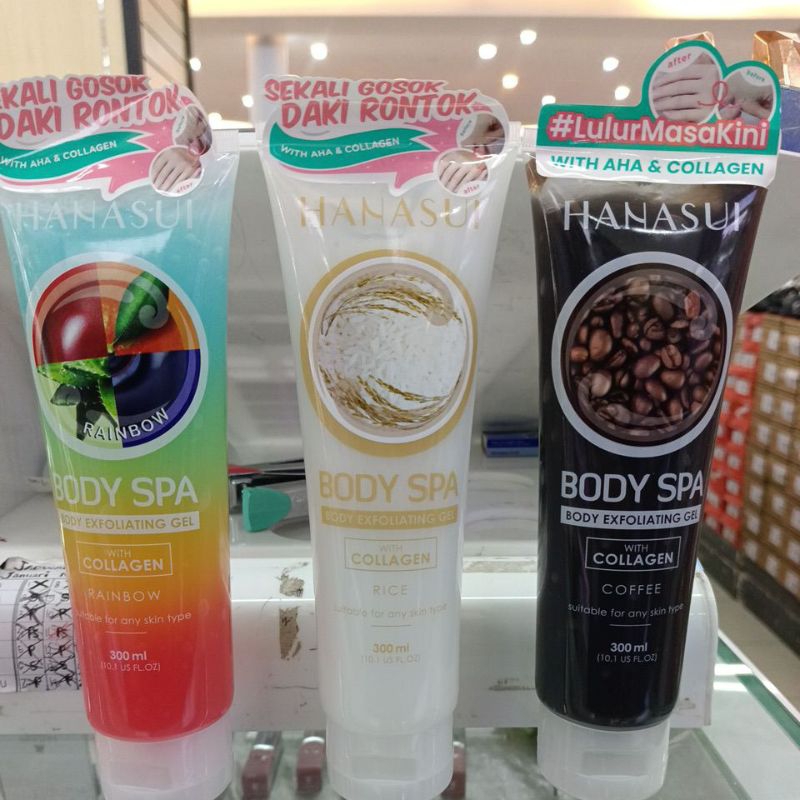 Hanasui Body spa Rainbow, coffe, beras, 180ml
