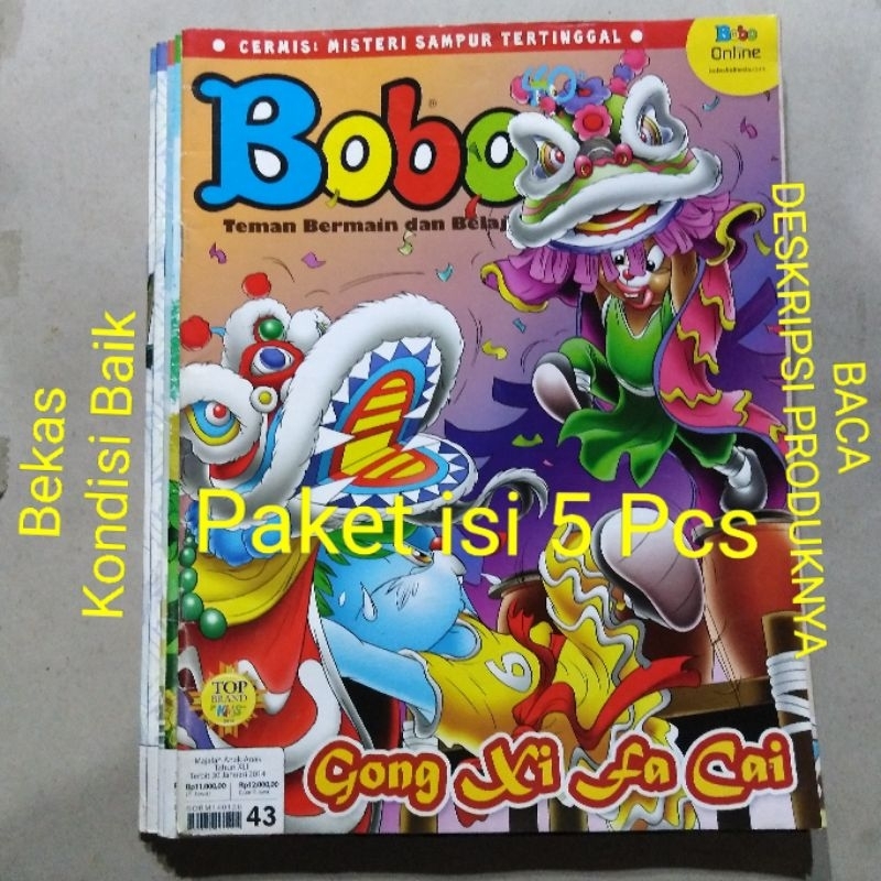 Majalah Bobo Tahun 2013 2014 2015 Nomor 18 43 35 37 51 Gong Xi Fa Cai