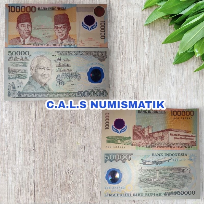 Uang Kuno 50000 & 100000 Polimer UNC