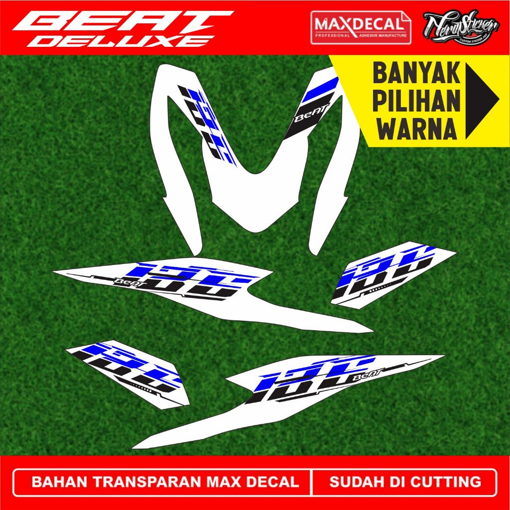STRIPING TRANSPARAN UV BEAT DELUXE VIETNAM BEAT RED BLUE SILVER TAHUN 2020 2021 2022 2023 SERIES WHI