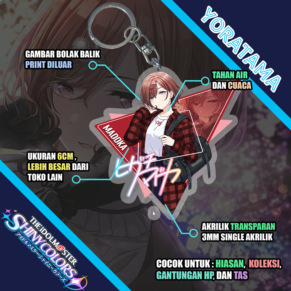 Gantungan Kunci Madoka Higuchi Idolmaster, Keychain Anime Lucu Murah
